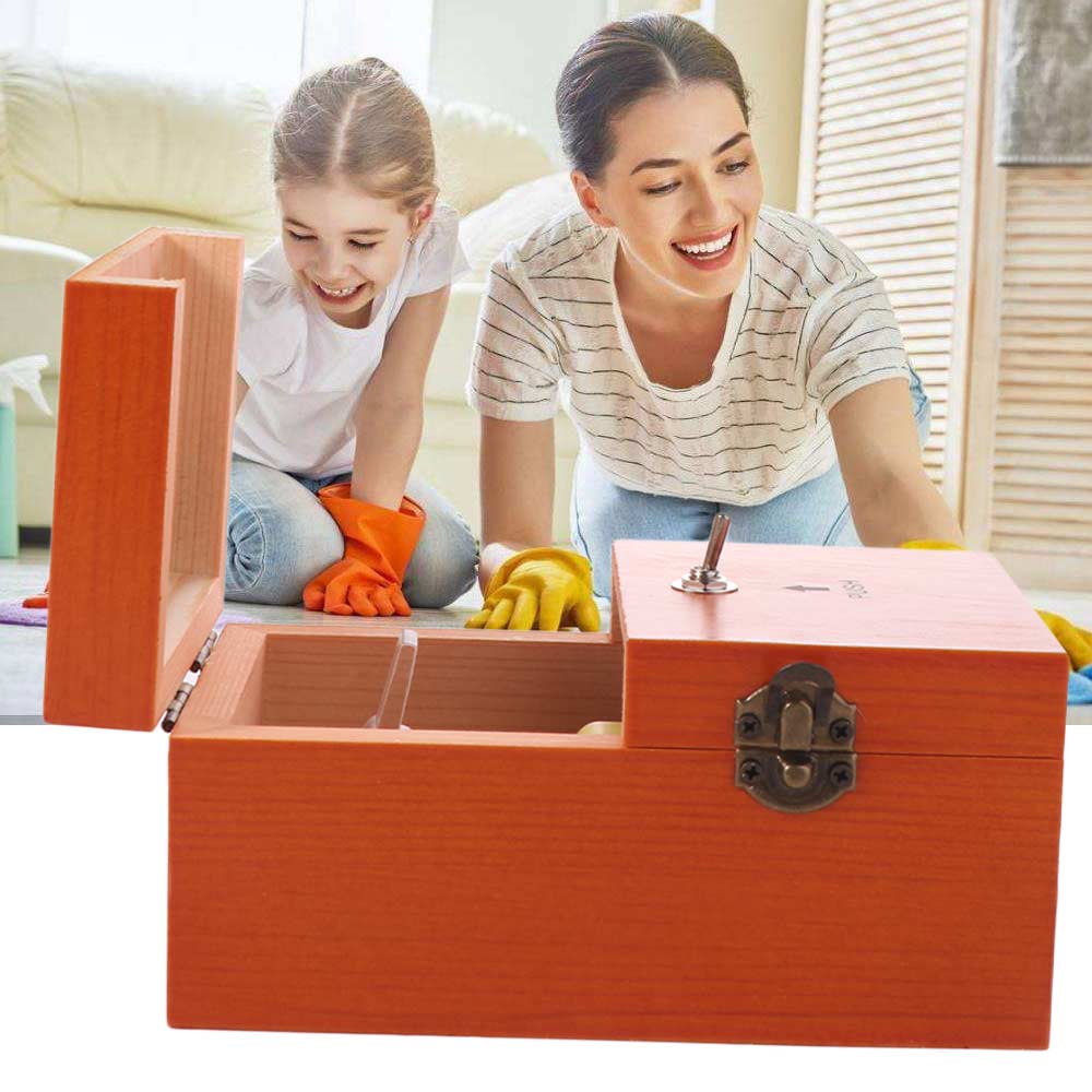 Leave Me Alone Electronic Useless Box Wood Color Wooden Useless Box Novelty Useless Box Kids Toy