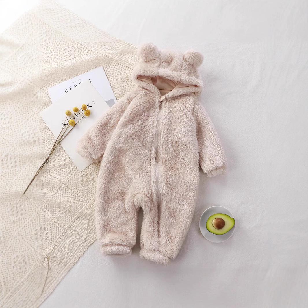 

Теплий флісовий дитячий ромпер - Милий зимовий комбінезон для новонароджених 66 cm