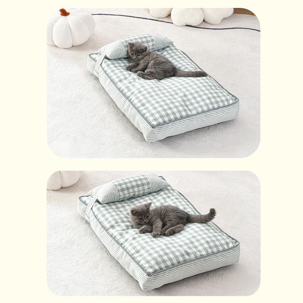 Large Dogs Dog Bed With Pillow Washable Super Soft Comfort Sleeping Blanket Anti-Slip Bottom Removable Cover Mattress Supplies