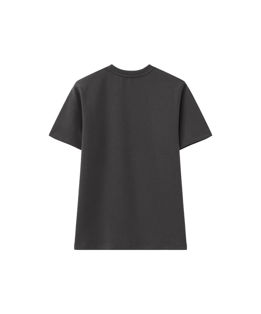 Chaebteoegseu All-Round Soft Semi-Muscle Fit Half Shirt (Charcoal)