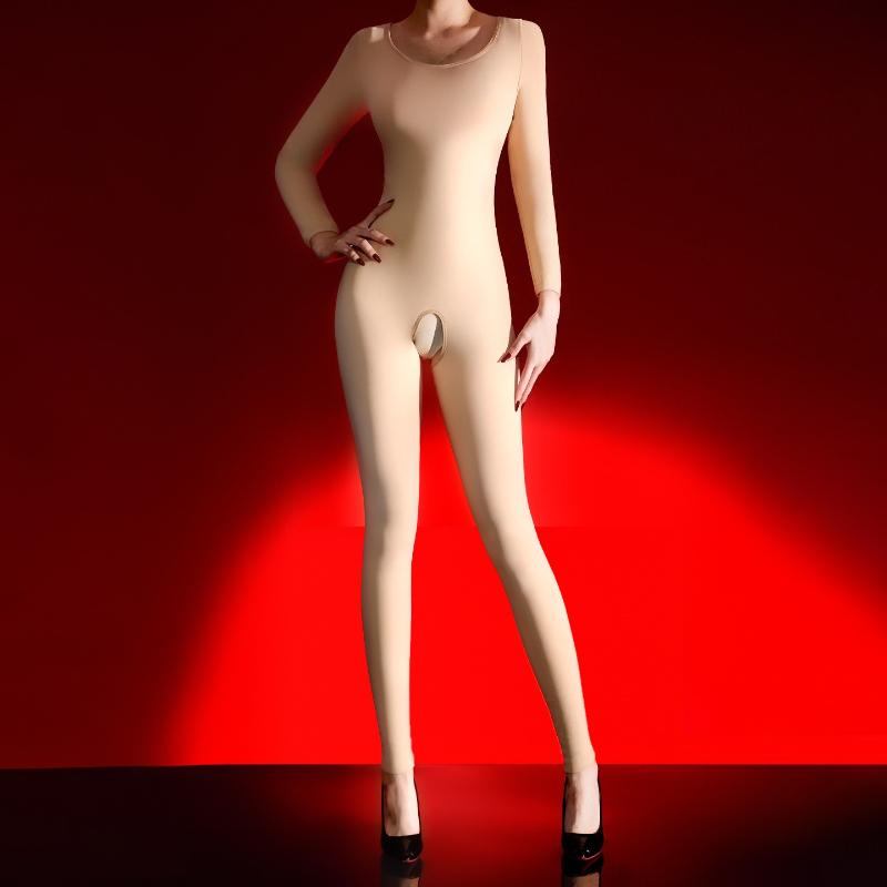 

Женский сексуальный комбинезон бесшовный осенне-зимний бархатный теплый для формирования фигуры чулки на все тело с открытой промежностью леггинсы колготки Open crotch