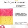 6pcs Dual Sided Scrub Sponge Multi Functional Cute Temperature Sensitive Non Scratch Dish Sponge for Washing Dishes Kitchen Bathroom