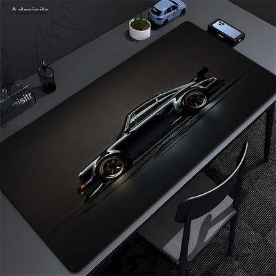 Japan Sports Car Large Black Mousepad Office Gamer Keyboard Desk Mat  Natural Rubber Mousepad Speed Desk Mat Anime Lock Edge Pad