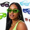 Trendy Hip-Hop Small Square Sunglasses Vintage Candy Color Sun Glasses UV400 Cool Traveling Eyeglasses Women Men