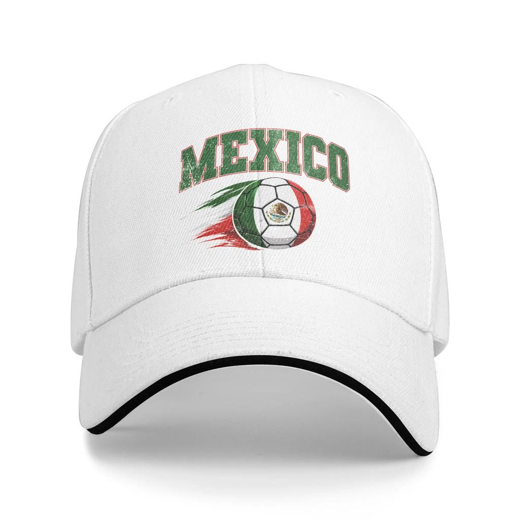 Mexico Heart with Mexican Flag Baseball Cap Hip Hop Sandwich Cap for Unisex Women Breathable Sun Cap Sport