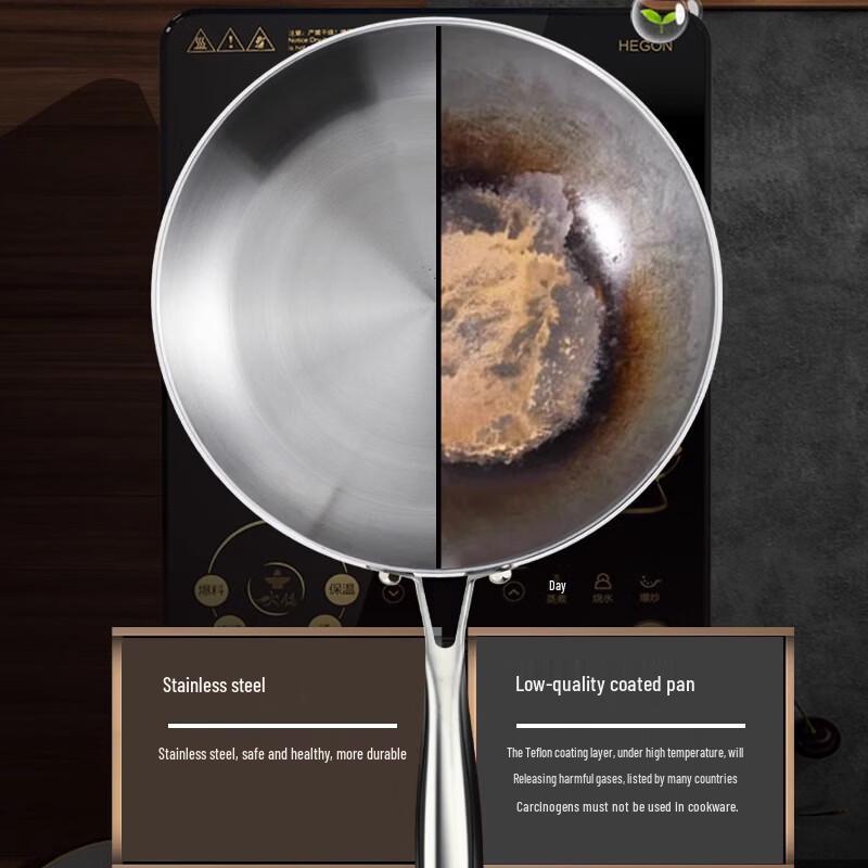 Fine Iron Non-Stick Flat-Bottom Frying Pan