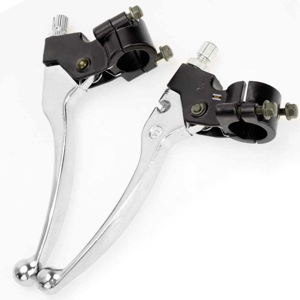 HIAORS Silver Left Right 7/8" 22Mm Clutch Brake Handle Levers Perch For XR80 XR100 CRF70 CRF70F CRF80 CRF100 XR200R CRF450R XR100 XR250 Xtreme 125Cc