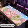 Custom Text Big Mousepad, Extended Desk Pad For Laptop Work GameHello Kitty