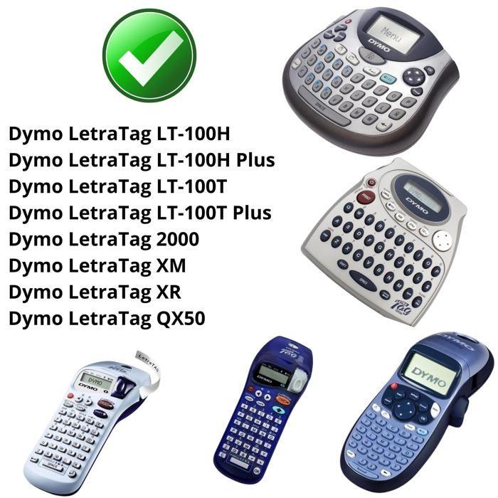 White Tapes - Phonillico® - Dymo LetraTag Compatible - 5 Pieces - 12mm X 4m - Paper