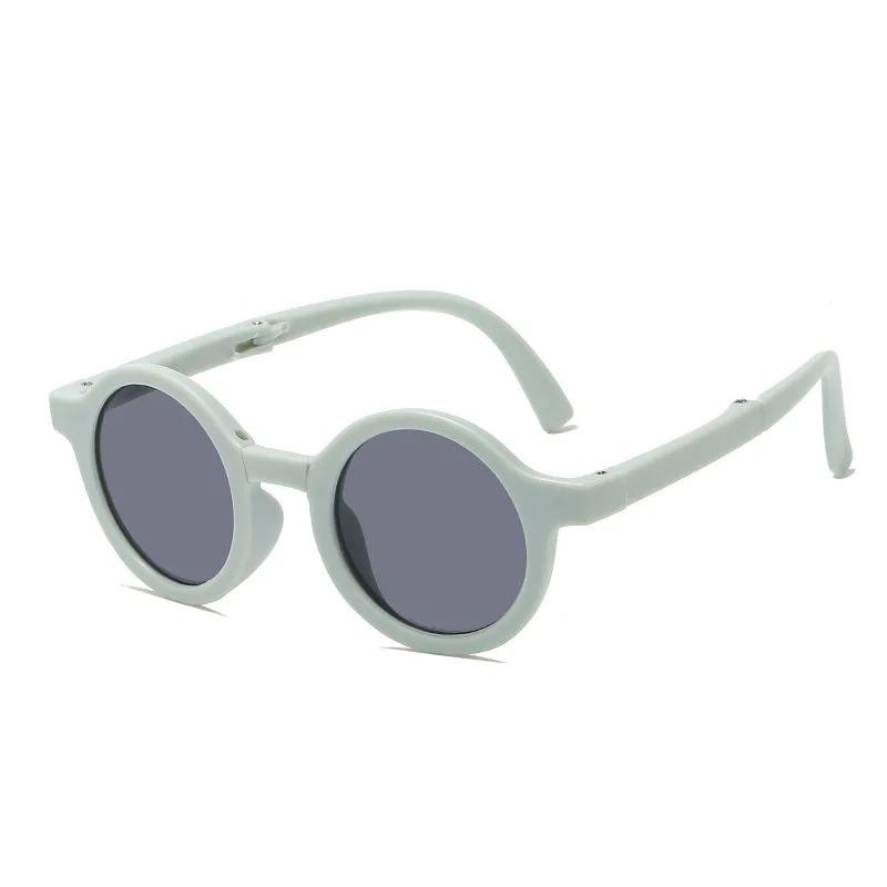 Girls Baby Sunshade And UV375 Protection New Style Folding Children's Fashionable Round Sun Glasses Cute Eyeglasses For Boys