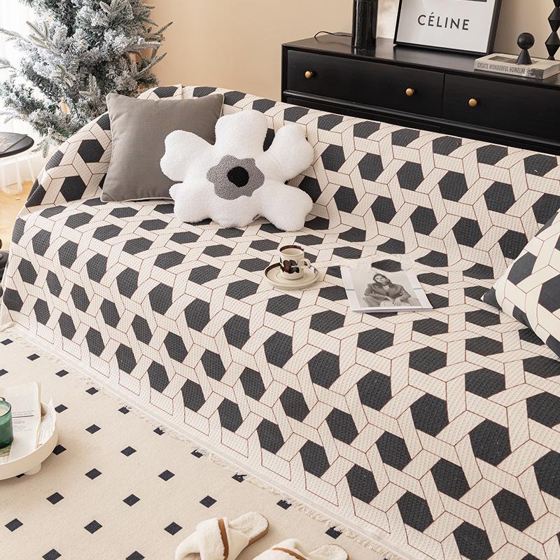 

Ткань для полотенец для дивана из синели, универсальный универсальный чехол для четырех сезонов, простой простой чехол для диванной подушки, нескользящий чехол, одеяло с защитой от кошачьих царапин 180*130cm