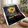 Watford FC Benutzerdefinierter Name Text Flanelldecke Fußball Logo Personalisierte Fleece-Wurfdecke Besonderes Geschenk für Sofa Schlafzimmer Zuhause