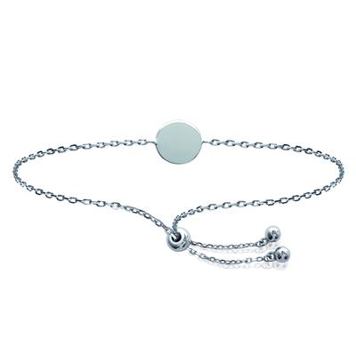 [M9988] - Engravable 'Identity' Silver Bracelet (rhodium-plated)
