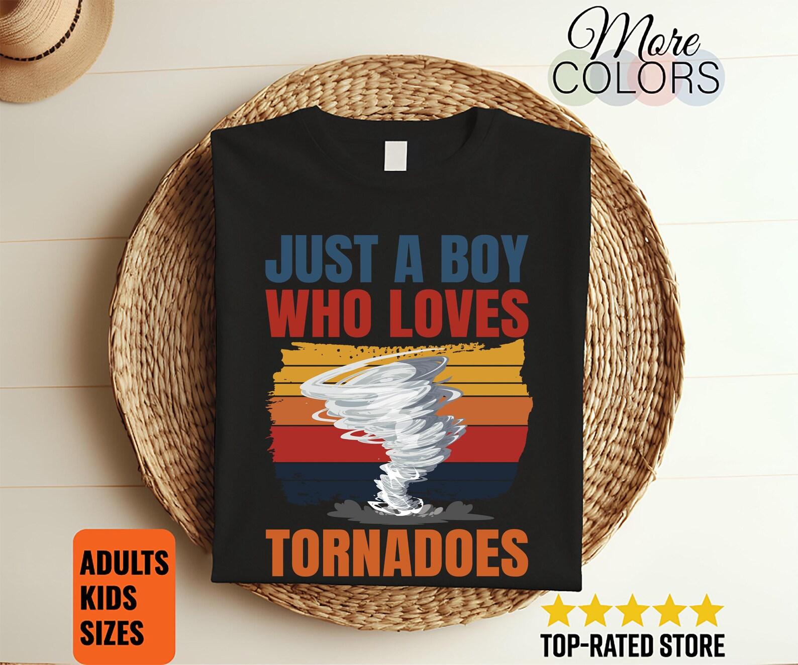 Just A Boy Who Loves Tornado Meteorologist Storm Chaser Youth T Shirt Weather Lover Science Graphic Tee Gift Kids 100