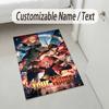 Personalized Crystal Velvet Carpet,Spy × Family Custom Printed Name, Plush Area Rug For Home Indoor Decor