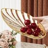 Large Capacity Leaf Shape Snack Serving Dish Transparent Fruit Plate Bone-spitting Plate  Nut