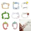 Stylish Colorful Carabiner Clip Keychain Bag Charm Acrylic Pendant for Backpack Handbook Accessories for Students