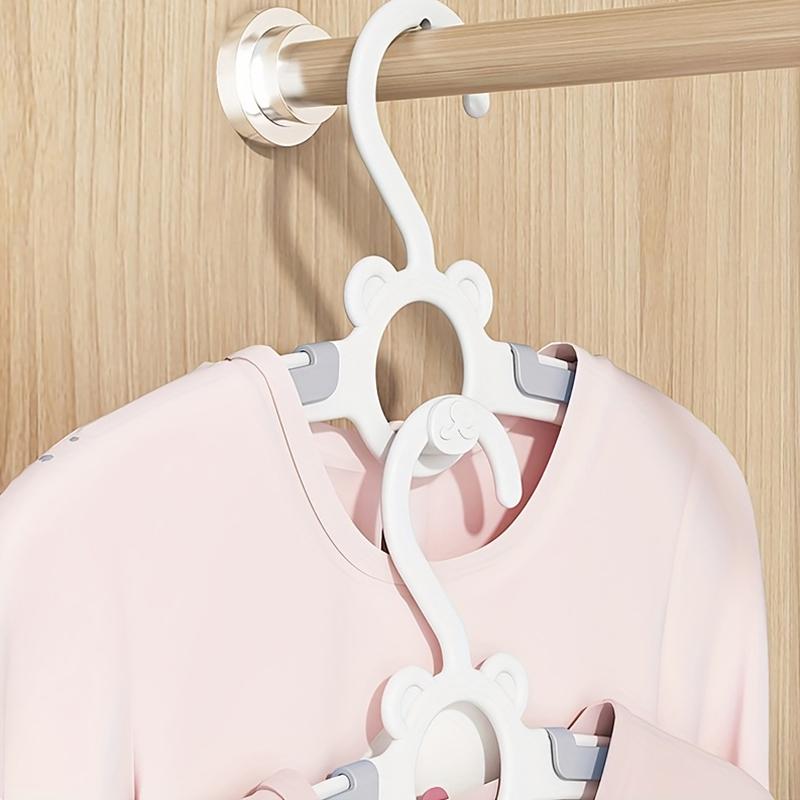 Hangers for Closet, Non-Slip Clothes Hangers, Pink Grey Adjustable Toddler Hanger for Girl Boy Hangers, Space Saving