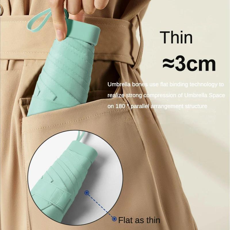 Mini Umbrella Capsule Umbrella Sunny And Rainy Dualuse Rainproof Sun Protection Outdoor Traveling Portable Parasol Umbrella
