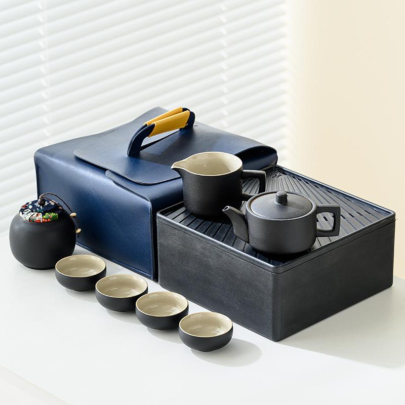 

Travel tea set Kung Fu tea cup portable express cup camping outdoor tea set one pot four cups gift box gift