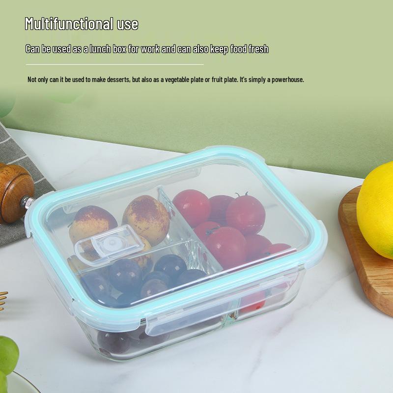 Microwave and Freezer Safe High Borosilicate Glass Food Container