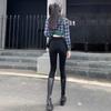 Trend ins high-waisted jeans women's tight-fitting small feet 2025 autumn and winter new thin elastic pencil jeans