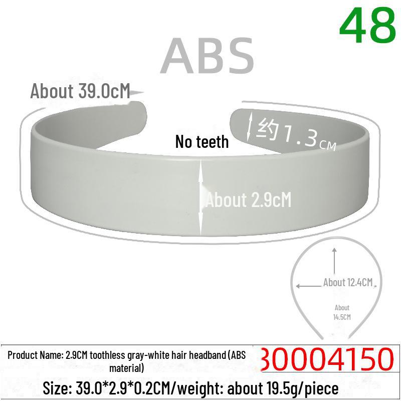 Handmade 2.5CM Toothless Black Hairband - PS Material Hair Accessory