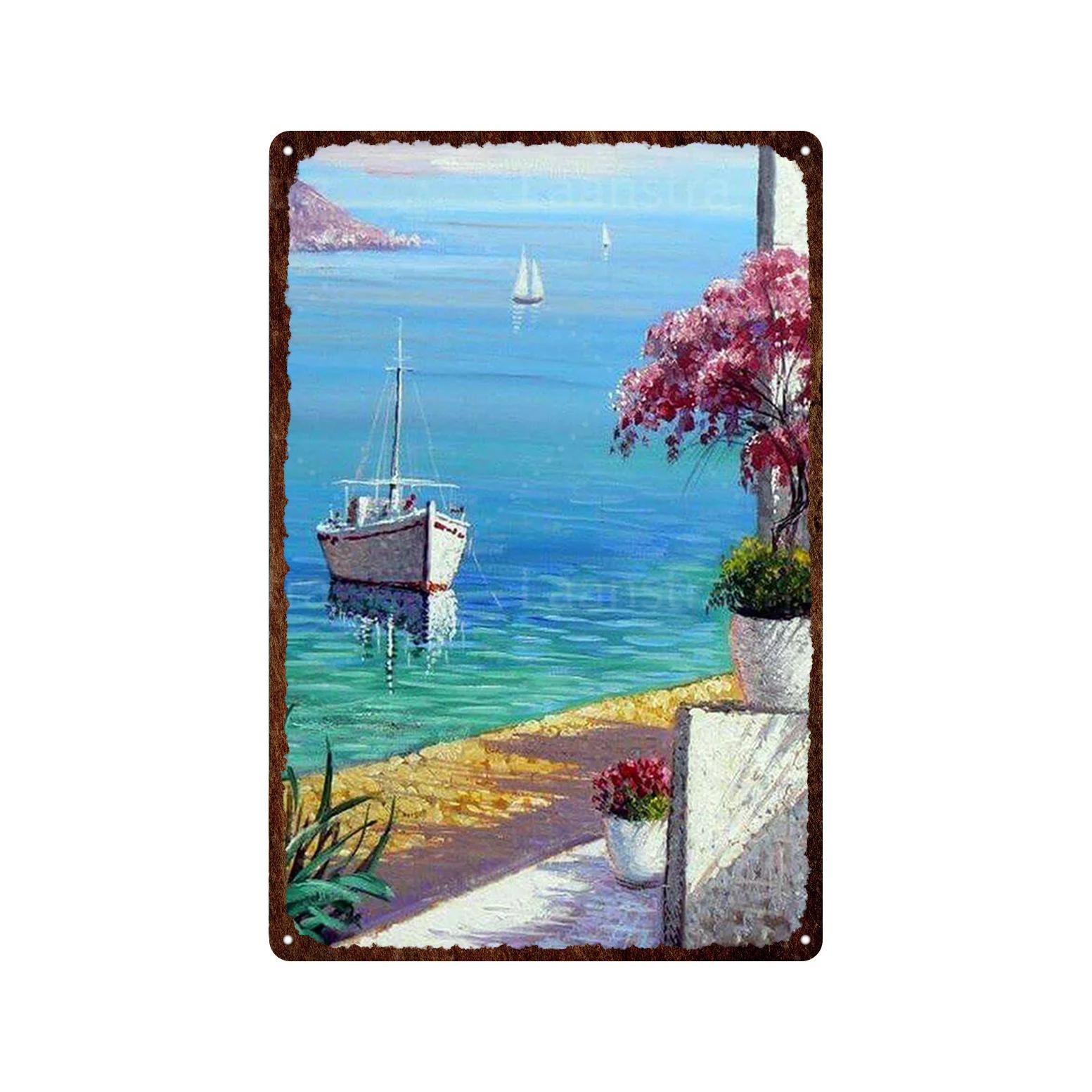 

Vintage Flower Fruit Pomegranate Art Poster Wall Decor Tin Signs Metal Plate Shabby Plaque For Man Cave Bar Club Decoration 20x30cm（7.8x11.8inch）