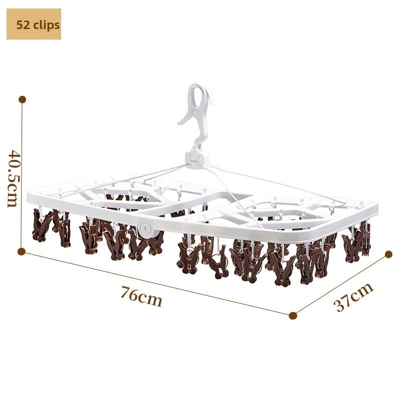 Plastic Sock Drying Rack Multi-Purpose Laundry Clamp Clothesline Holder Home Organization Bedroom Storage Rack for Socks