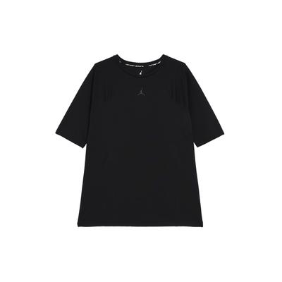Sport Solid Color Quick-Dry Casual Pullover Short Sleeve T-Shirt Women Tops Black FN5160-010