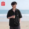 MINISO Men's Ice Silk Short Sleeve Casual Shirt