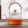 Yaji Heat-Resistant Glass Kettle with Hammered Copper Handle