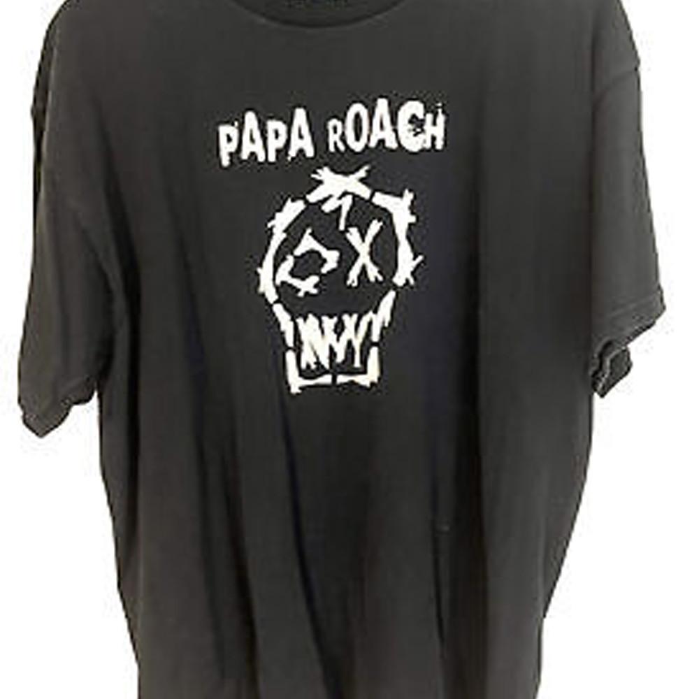 Papa Roach rock band skull black T-shirt Unisex tee All sizes JM469