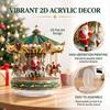 Christmas Horseback Delivering Gifts Acrylic Desk Ornament, Flat Holiday Tabletop Decor for and Study