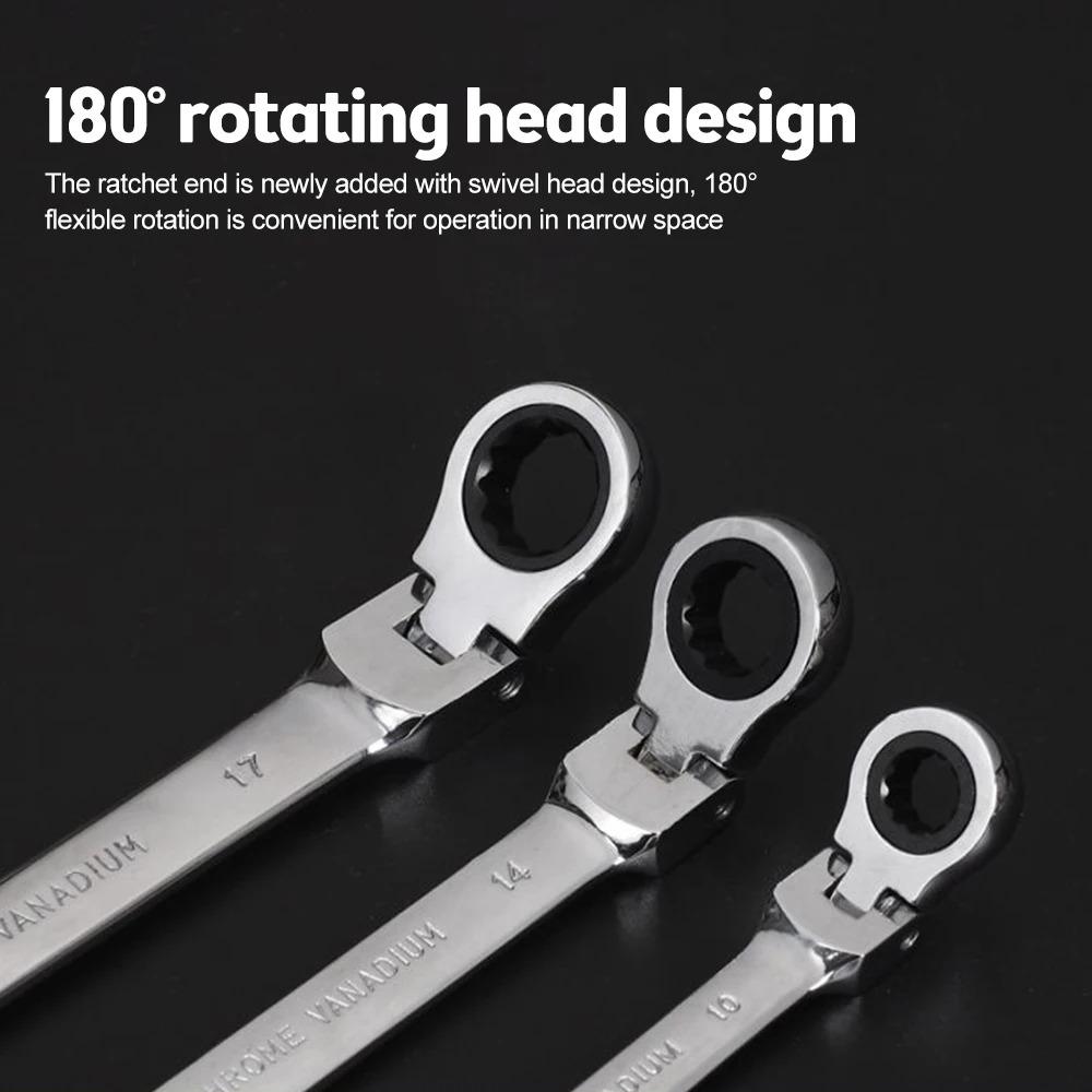 Automatic Fast And Labor-Saving Dual-Use Open-Ended Universal 72-Tooth Ratchet Wrench Movable Head Open Plummer