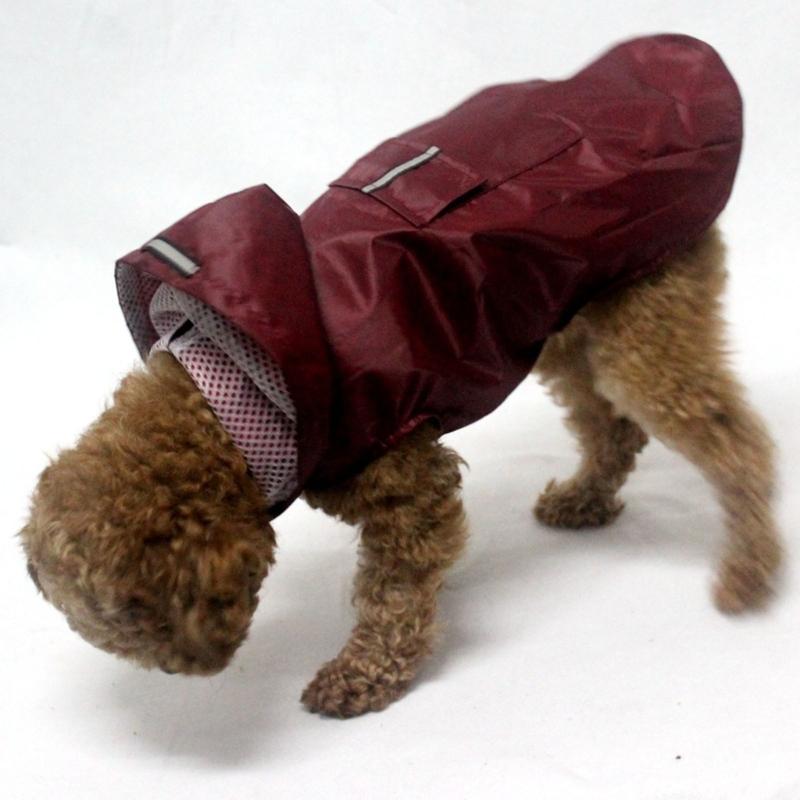 Dog Raincoat Lightweight Waterproof Large Pet Dog Rain Jackets with Hood Reflective Strip Safety for Dog