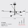 Modern Led Chandelier Lighting Fixture For Living Room Gold Black Art Restaurant Hanging Lamp Bedroom Home Lustres Suspension