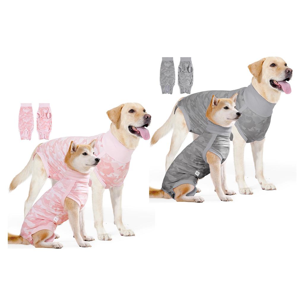 Hunde OP-Body Bauchwundschutz Lecken verhindern Kastrationshemd für männliche und weibliche Hunde nach der Operation mit Reißverschluss