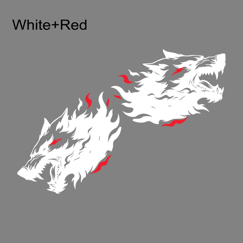 Ferocious Wolf Car Stickers Flame Shape Animal Pattern Car Side Door Vinyl Decals Self-Adhesive Auto Body Decoration Accessories