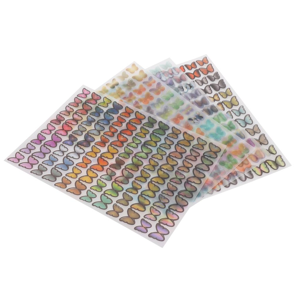 

4Pcs Nail Ear Heat Shrink DIY Hand Made 3 Dimensional Butterfly Shape Decoration