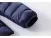 Lightweight Men's Plus Size Down Jacket, Round Neck, Ultra-Thin, No Collar, for Middle-Aged and Elderly.