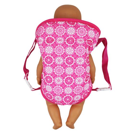 Doll Backpack Printing Doll Accessories Thick Baby Doll Carrier Backpack with Straps for 18 Inch Dolls