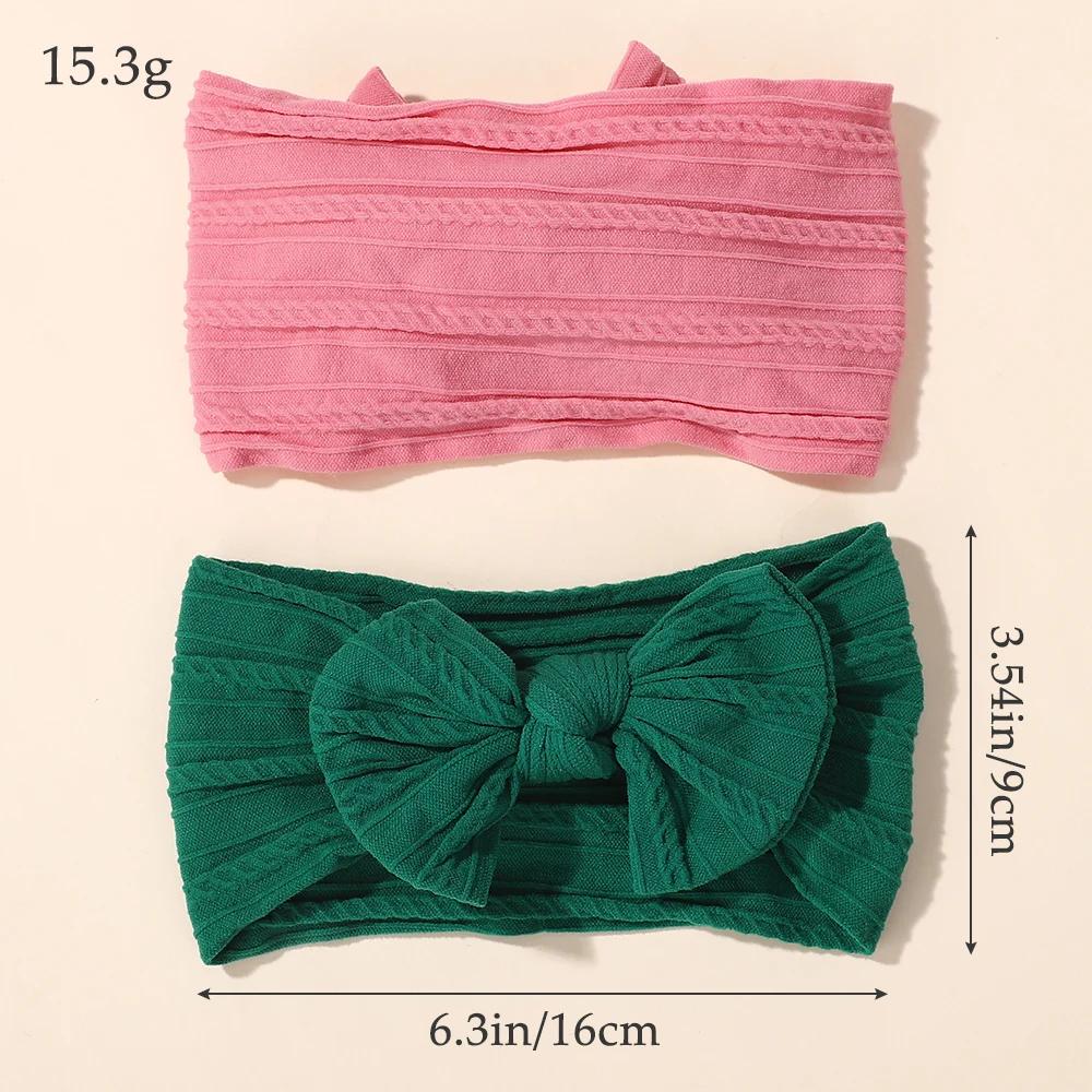 3Pcs Solid Color Baby Headband for Children Hair Band Elastic Nylon Newborn Headbands Soft Turban Headwrap Kid Hair Accessories