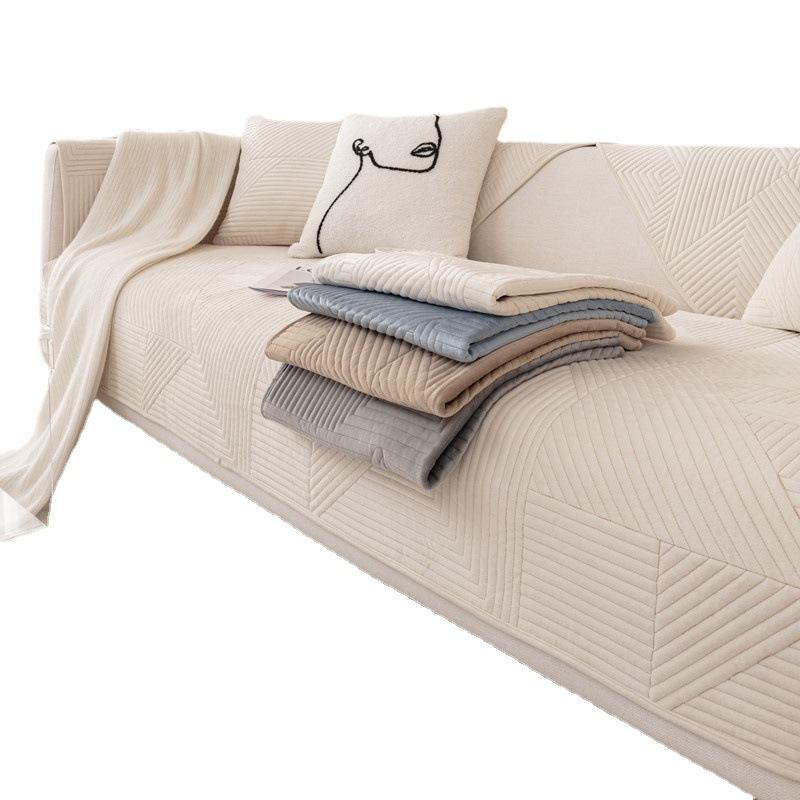 Осень и зима Новая голландская плюшевая супер мягкая однотонная вышитая диванная подушка — фото 8