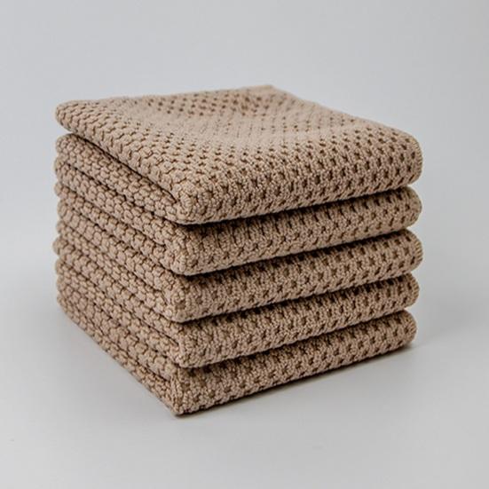 5 Stück Mikrofaser-Geschirrtücher Saugfähiges Lappen Küche zum Spülen von Geschirr Reinigungstuch Strukturiert Wiederverwendbar Wischen von Glaswaren