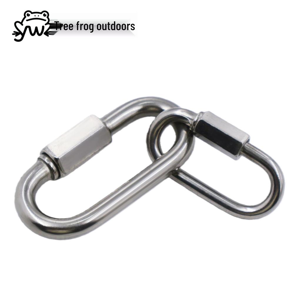 304 Stainless Steel Quick Link Carabiner Marine Safety Buckle for Outdoor Use