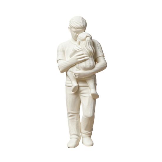 Dad Birthday Gifts from Daughter 3D Printed Father Holding Kids Figurine Dad Child