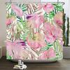 Green Plant Leaves Printed Shower Curtains Waterproof Polyester Curtain with Hook Decoration Bathroom Curtains 3D Shower Curtain