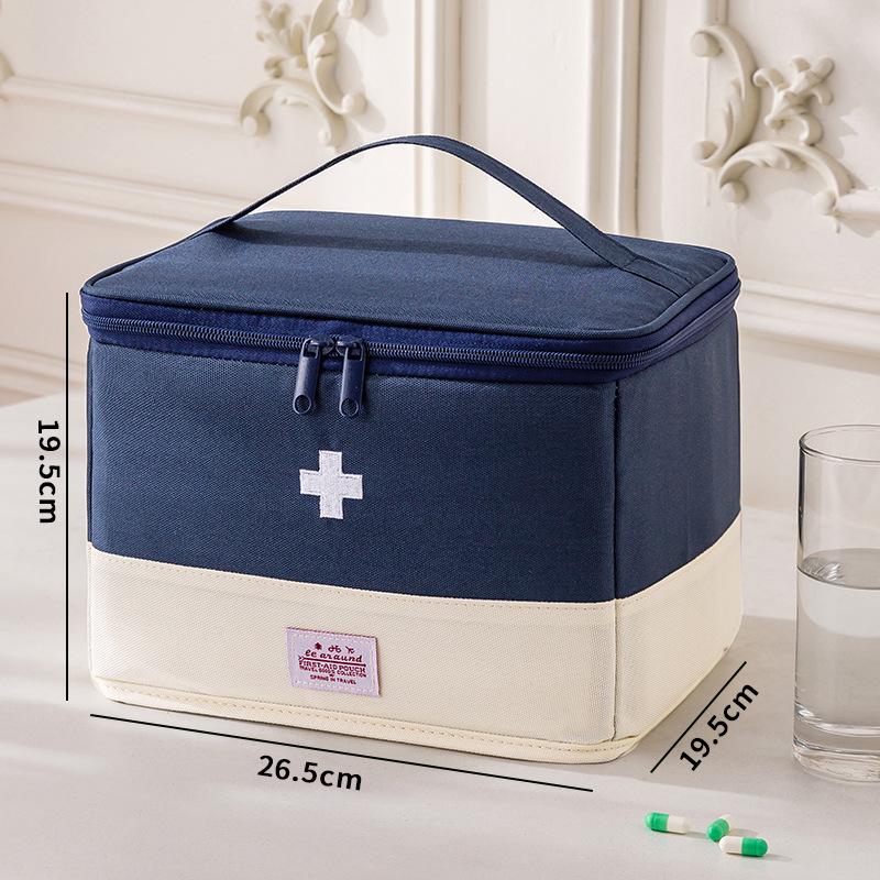 Portable Oxford Cloth Medicine Bag - Large Capacity Folding First Aid Kit & Multi-purpose Storage