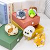 Snow Leopard Earphone Case & Plush Backpack Charm Set: Quirky Duck & Cute Cow Keychain